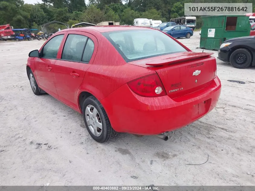 1G1AK55F267881642 2006 Chevrolet Cobalt Ls