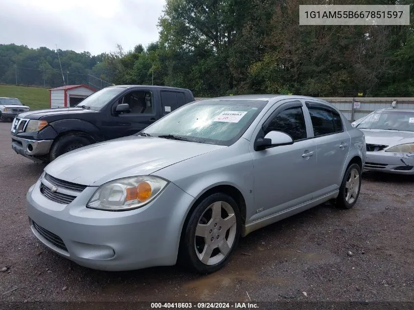 2006 Chevrolet Cobalt Ss VIN: 1G1AM55B667851597 Lot: 40418603