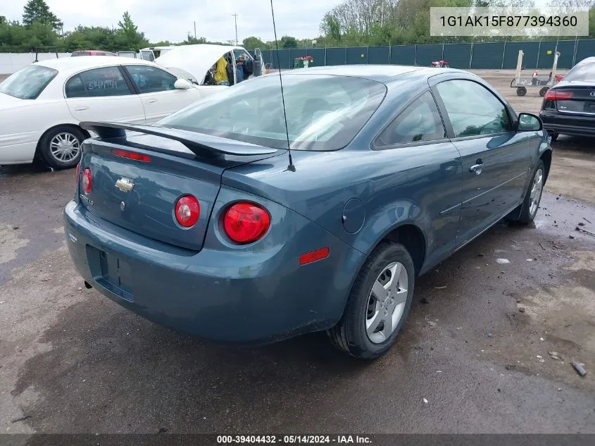 2007 Chevrolet Cobalt Ls VIN: 1G1AK15F877394360 Lot: 39404432