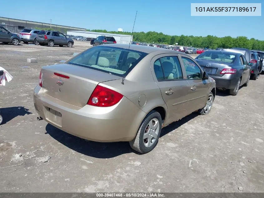 1G1AK55F377189617 2007 Chevrolet Cobalt Ls