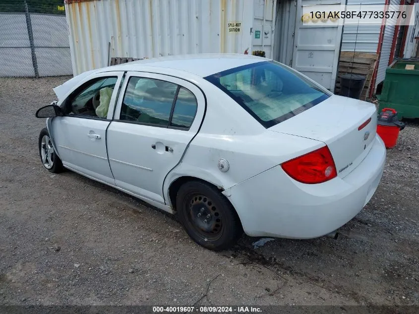 2007 Chevrolet Cobalt Ls VIN: 1G1AK58F477335776 Lot: 40019607