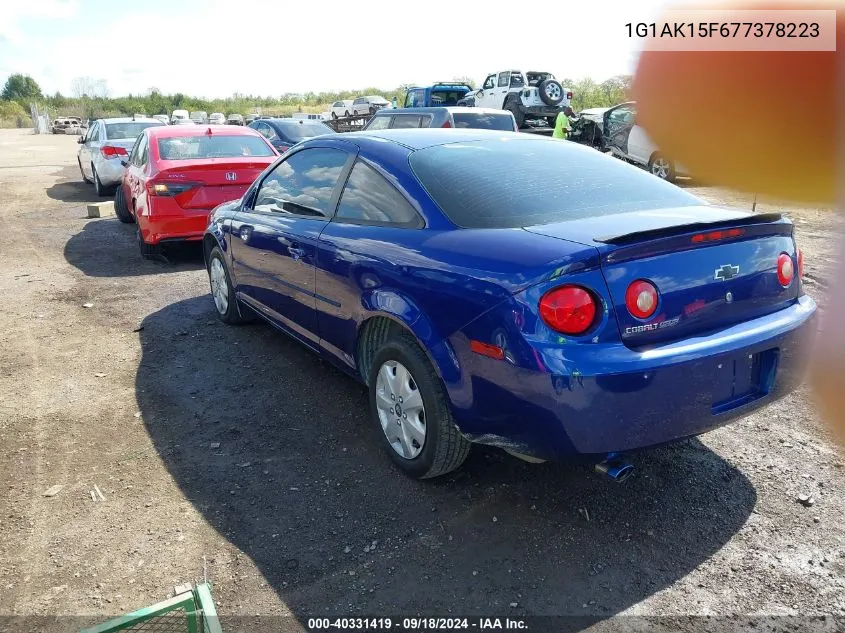 2007 Chevrolet Cobalt Ls VIN: 1G1AK15F677378223 Lot: 40331419