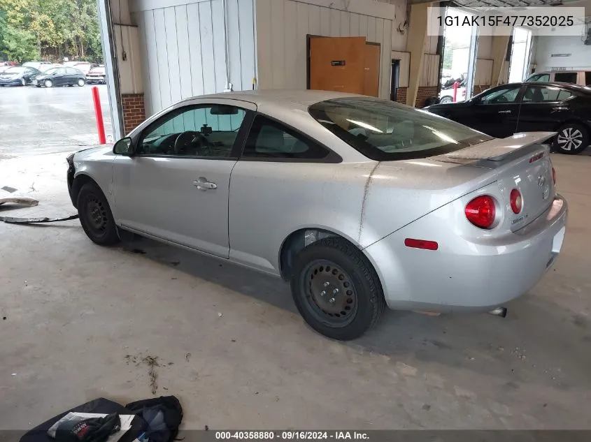 2007 Chevrolet Cobalt Ls VIN: 1G1AK15F477352025 Lot: 40358880