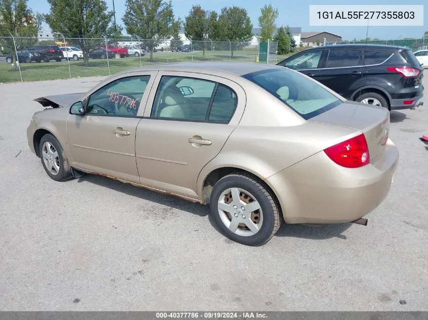 2007 Chevrolet Cobalt Lt VIN: 1G1AL55F277355803 Lot: 40377786