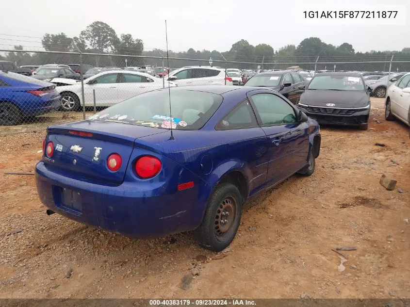 2007 Chevrolet Cobalt Ls VIN: 1G1AK15F877211877 Lot: 40383179