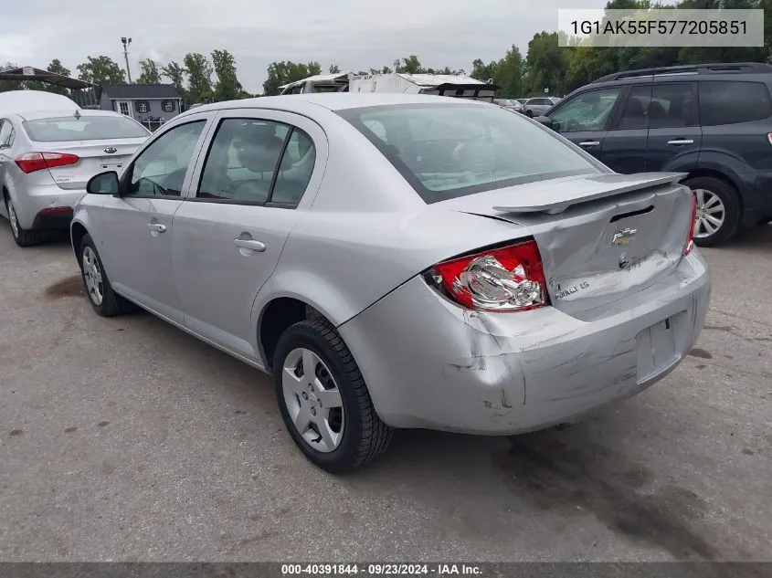 1G1AK55F577205851 2007 Chevrolet Cobalt Ls