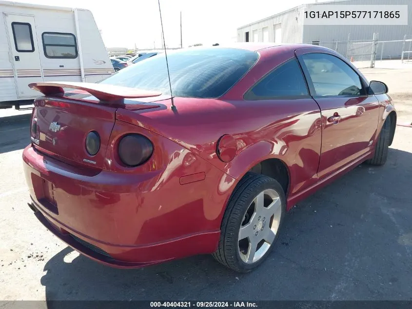 2007 Chevrolet Cobalt Ss Supercharged VIN: 1G1AP15P577171865 Lot: 40404321