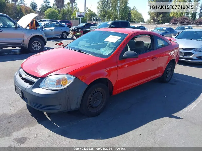 2007 Chevrolet Cobalt Ls VIN: 1G1AK15F077188451 Lot: 40437938