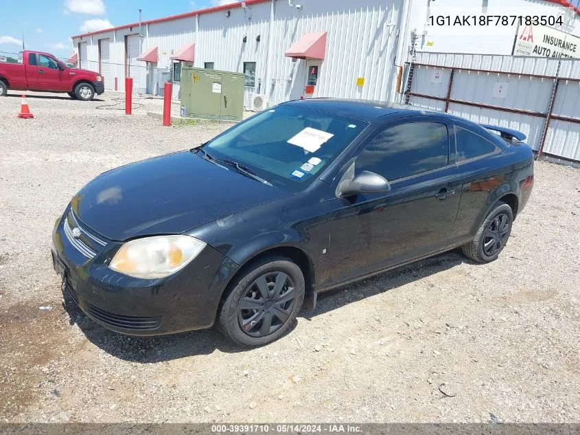 2008 Chevrolet Cobalt Ls VIN: 1G1AK18F787183504 Lot: 39391710