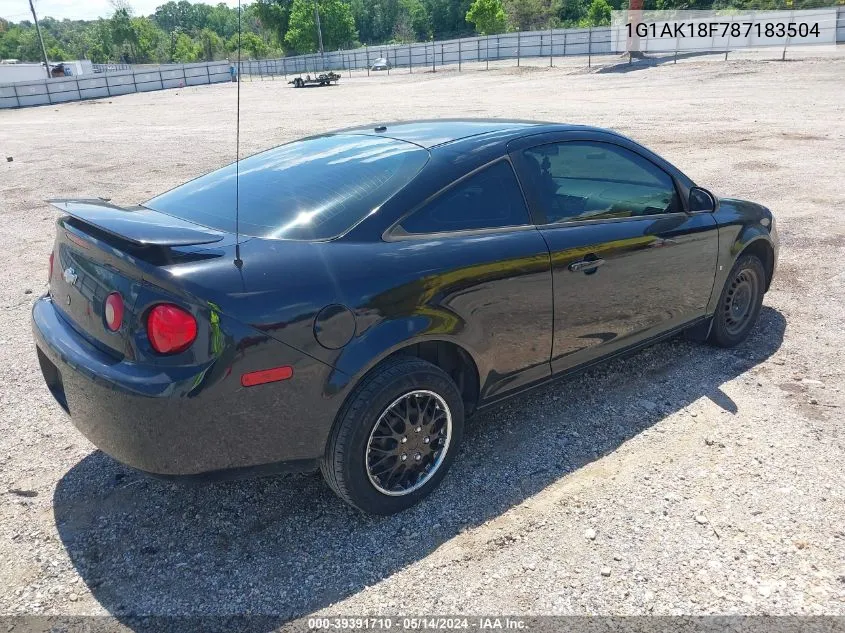 2008 Chevrolet Cobalt Ls VIN: 1G1AK18F787183504 Lot: 39391710