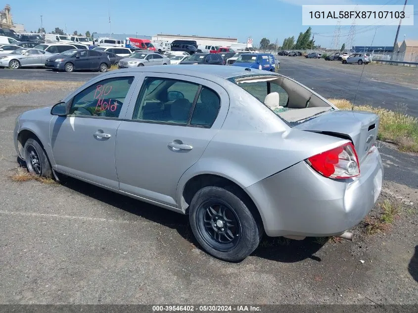 2008 Chevrolet Cobalt Lt VIN: 1G1AL58FX87107103 Lot: 39546402