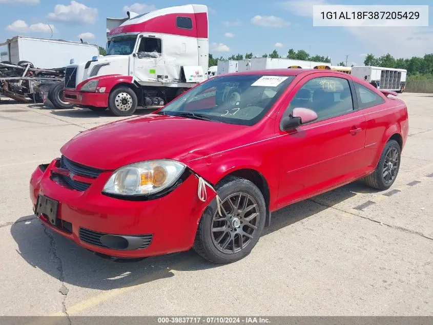 2008 Chevrolet Cobalt Lt VIN: 1G1AL18F387205429 Lot: 39837717