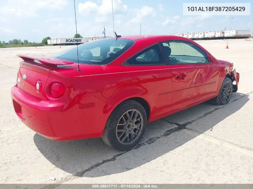 2008 Chevrolet Cobalt Lt VIN: 1G1AL18F387205429 Lot: 39837717