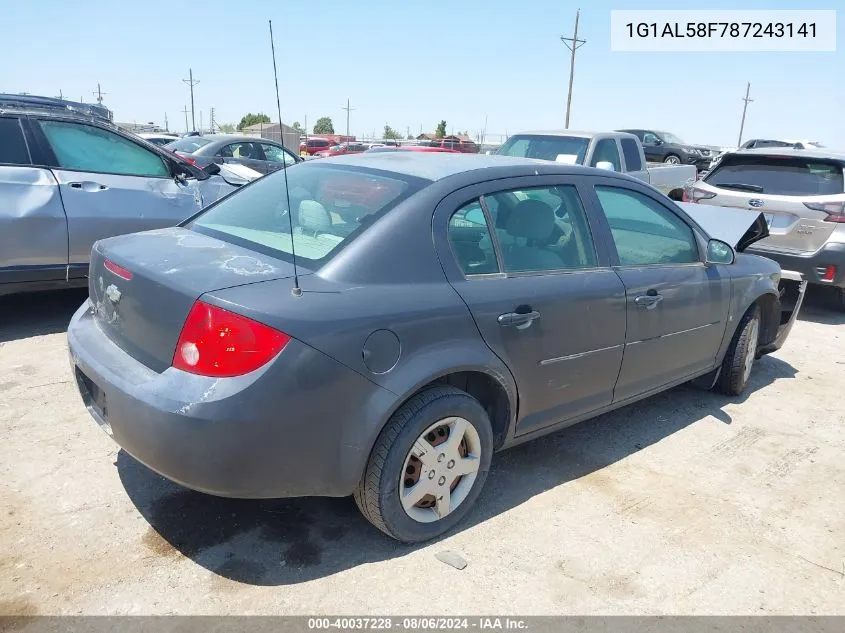 2008 Chevrolet Cobalt Lt VIN: 1G1AL58F787243141 Lot: 40037228