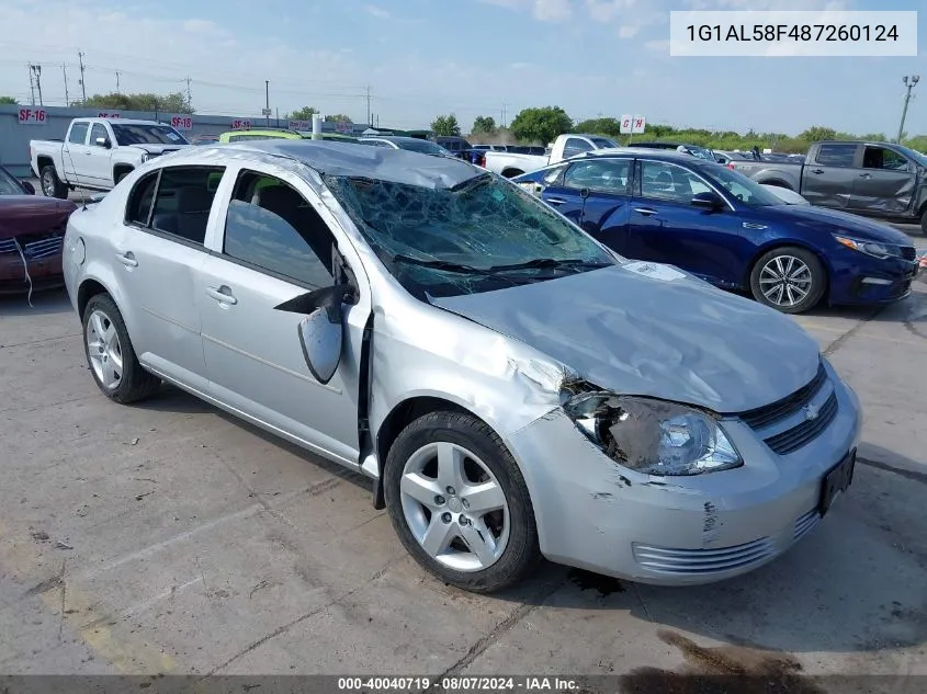 2008 Chevrolet Cobalt Lt VIN: 1G1AL58F487260124 Lot: 40040719