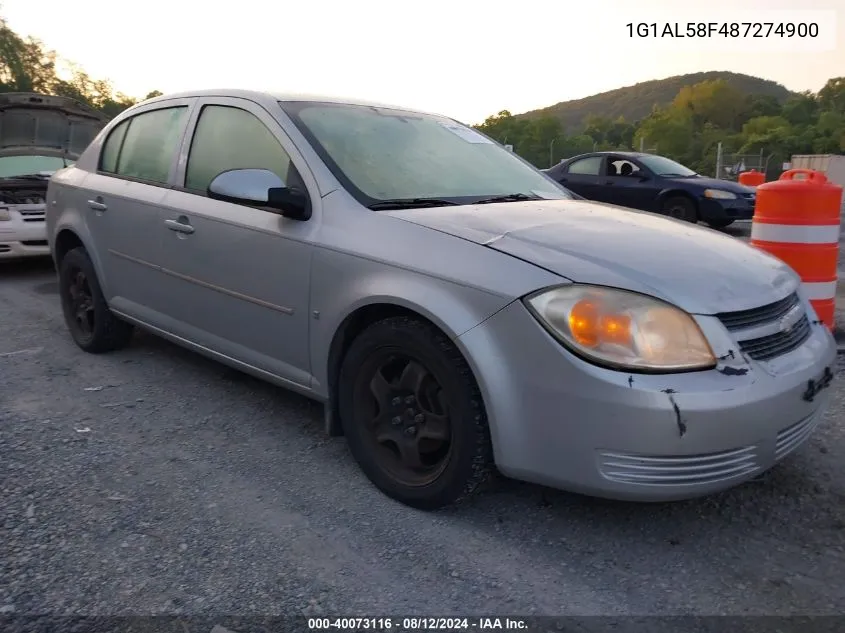 2008 Chevrolet Cobalt Lt VIN: 1G1AL58F487274900 Lot: 40073116