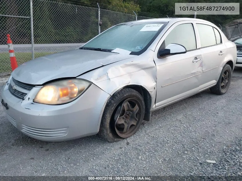 2008 Chevrolet Cobalt Lt VIN: 1G1AL58F487274900 Lot: 40073116