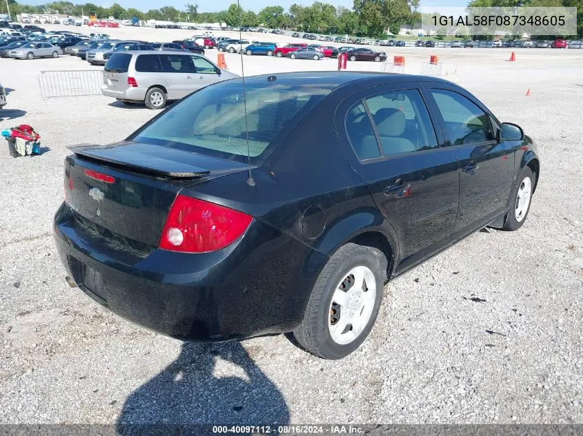 2008 Chevrolet Cobalt Lt VIN: 1G1AL58F087348605 Lot: 40097112