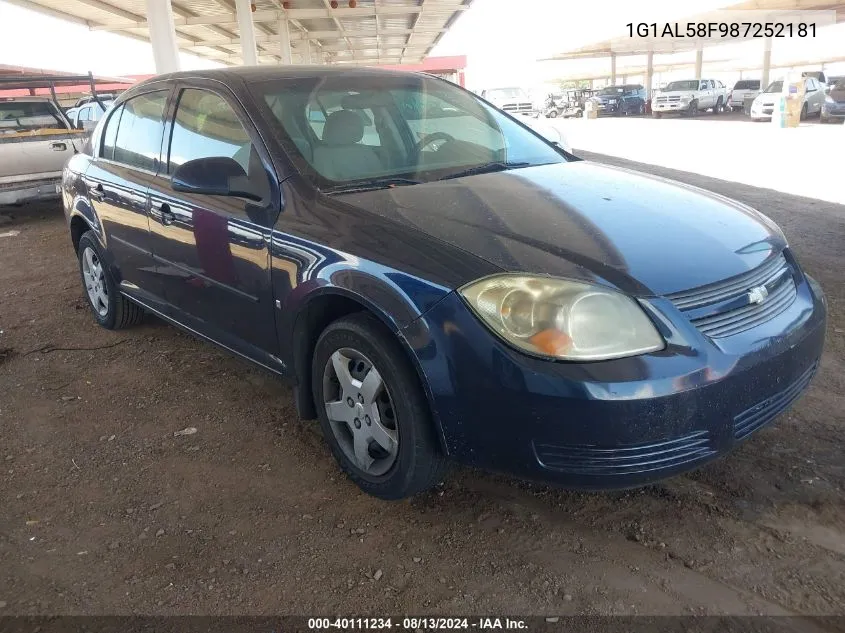 2008 Chevrolet Cobalt Lt VIN: 1G1AL58F987252181 Lot: 40111234