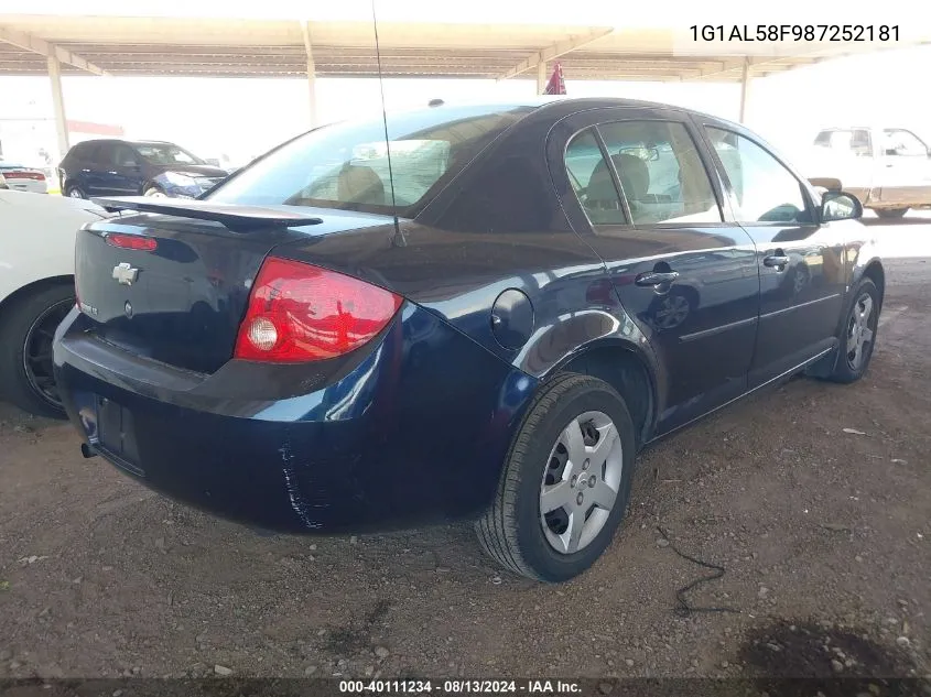 2008 Chevrolet Cobalt Lt VIN: 1G1AL58F987252181 Lot: 40111234