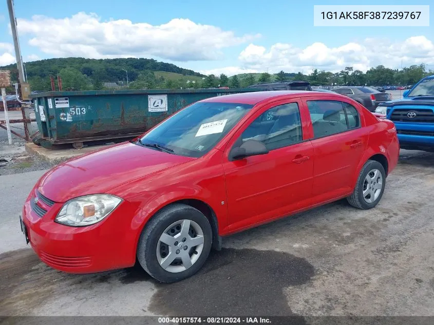 2008 Chevrolet Cobalt Ls VIN: 1G1AK58F387239767 Lot: 40157574