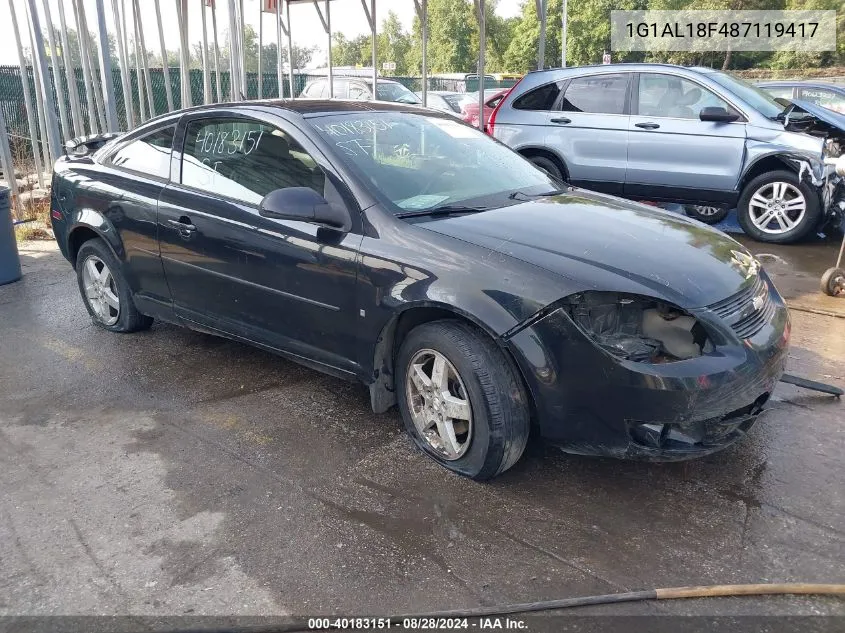 2008 Chevrolet Cobalt Lt VIN: 1G1AL18F487119417 Lot: 40183151