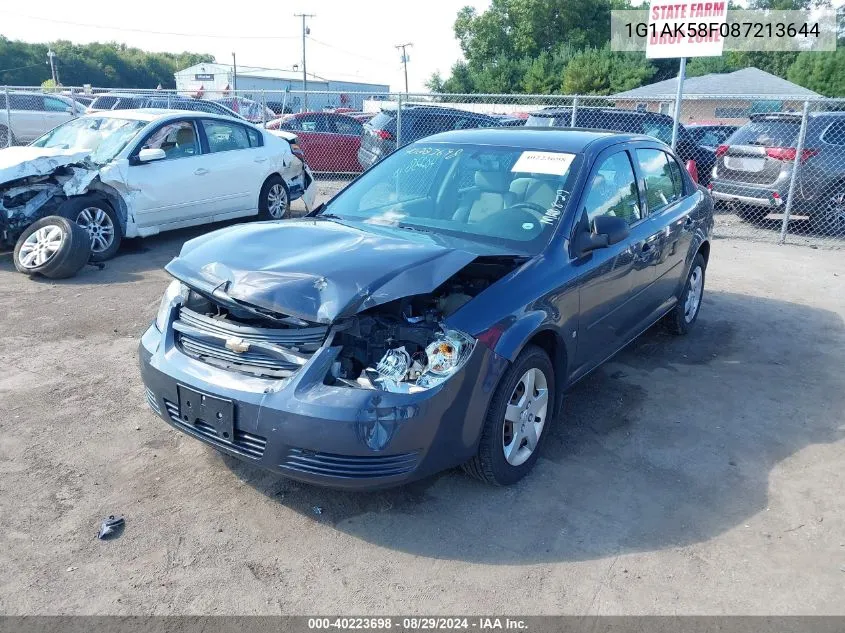 2008 Chevrolet Cobalt Ls VIN: 1G1AK58F087213644 Lot: 40223698