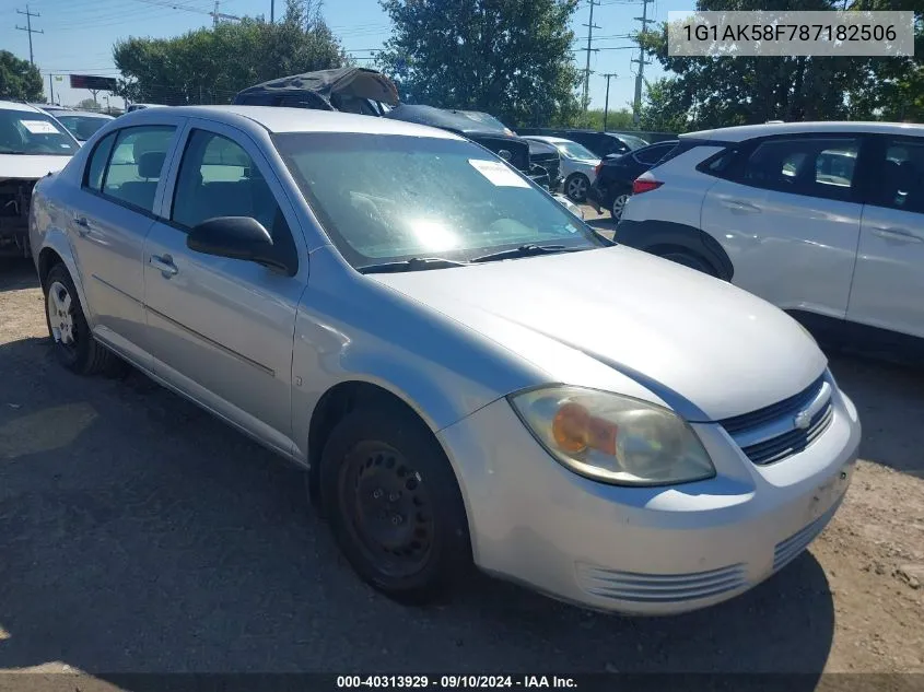 2008 Chevrolet Cobalt Ls VIN: 1G1AK58F787182506 Lot: 40313929