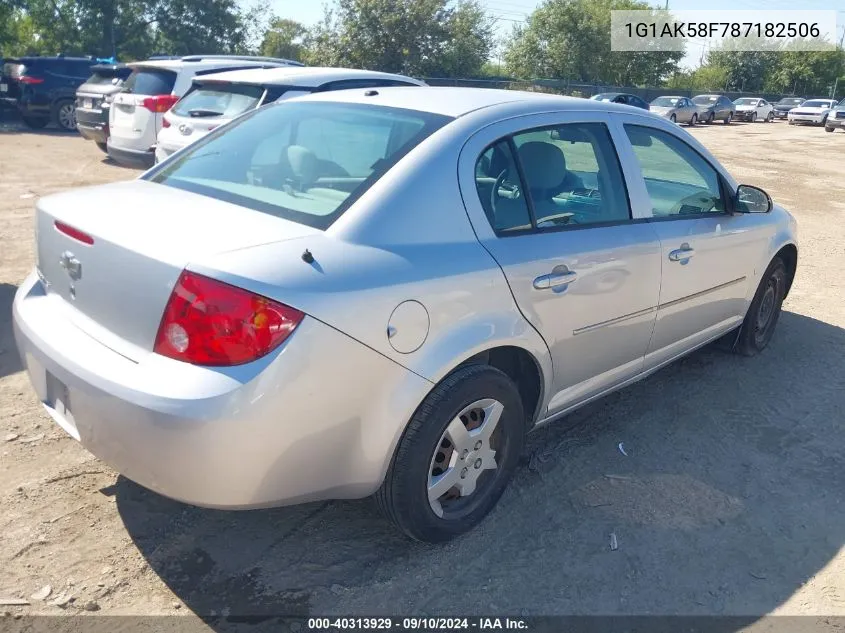 2008 Chevrolet Cobalt Ls VIN: 1G1AK58F787182506 Lot: 40313929