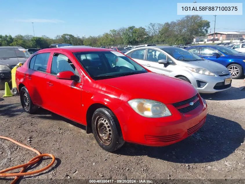 2008 Chevrolet Cobalt Lt VIN: 1G1AL58F887100375 Lot: 40350417