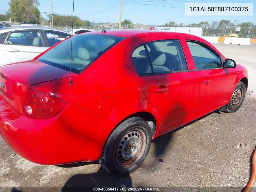 1G1AL58F887100375 2008 Chevrolet Cobalt Lt