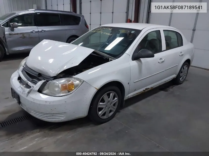 2008 Chevrolet Cobalt Ls VIN: 1G1AK58F087189541 Lot: 40424792