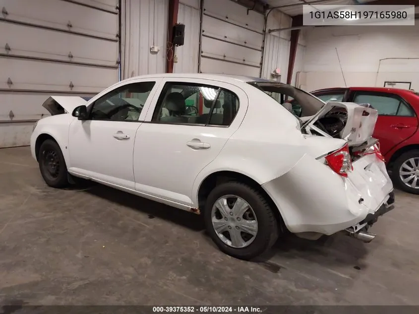 2009 Chevrolet Cobalt Ls VIN: 1G1AS58H197165980 Lot: 39375352