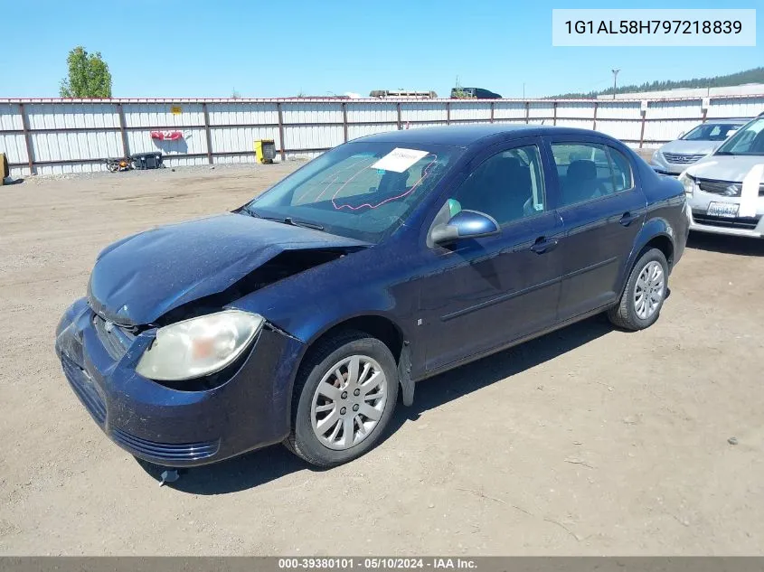 2009 Chevrolet Cobalt Lt VIN: 1G1AL58H797218839 Lot: 39380101