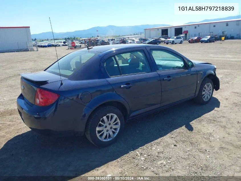 2009 Chevrolet Cobalt Lt VIN: 1G1AL58H797218839 Lot: 39380101