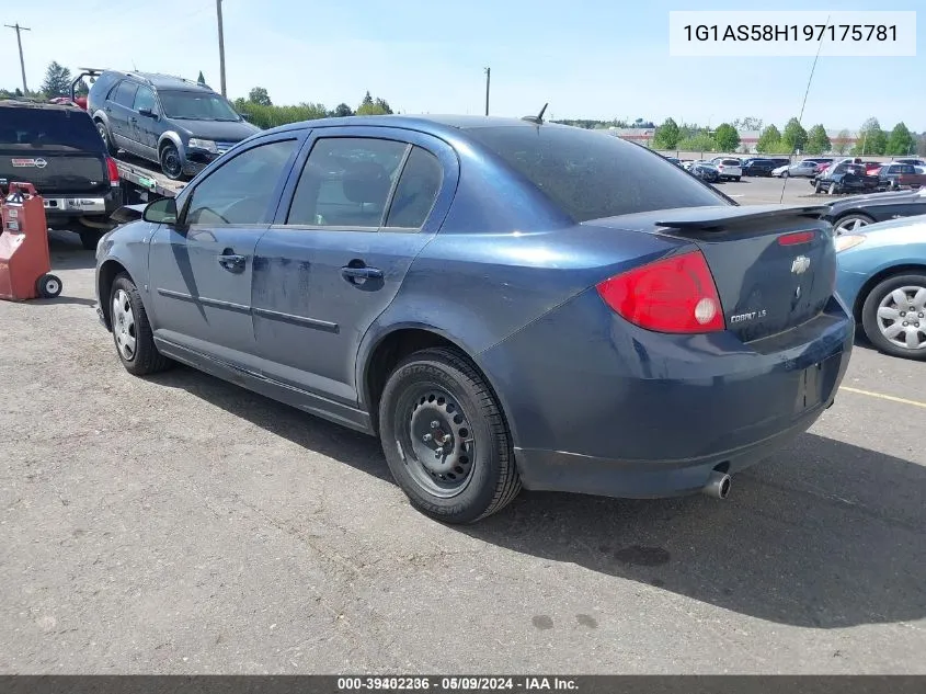 2009 Chevrolet Cobalt Ls VIN: 1G1AS58H197175781 Lot: 39402236