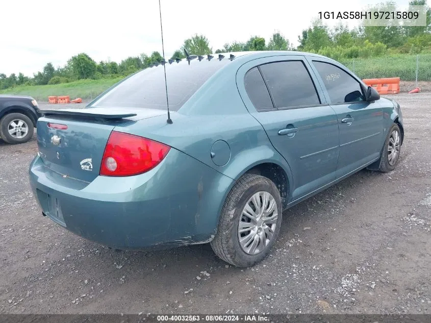 2009 Chevrolet Cobalt Ls VIN: 1G1AS58H197215809 Lot: 40423531