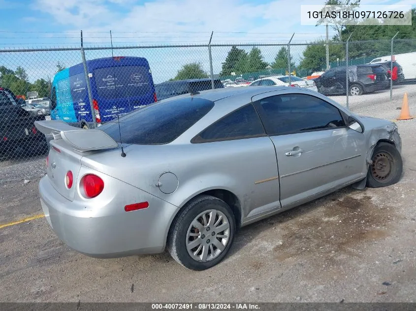 2009 Chevrolet Cobalt Ls VIN: 1G1AS18H097126726 Lot: 40072491