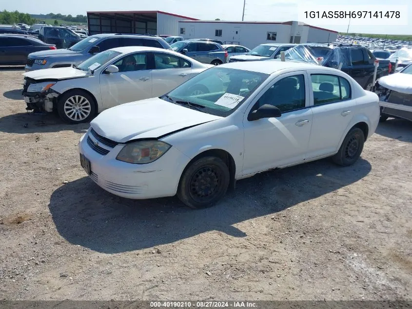 2009 Chevrolet Cobalt Ls VIN: 1G1AS58H697141478 Lot: 40190210