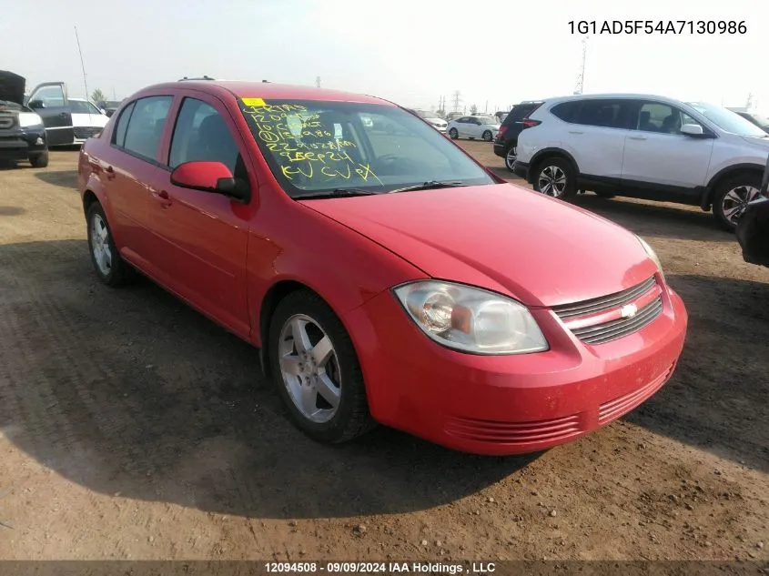 2010 Chevrolet Cobalt VIN: 1G1AD5F54A7130986 Lot: 12094508