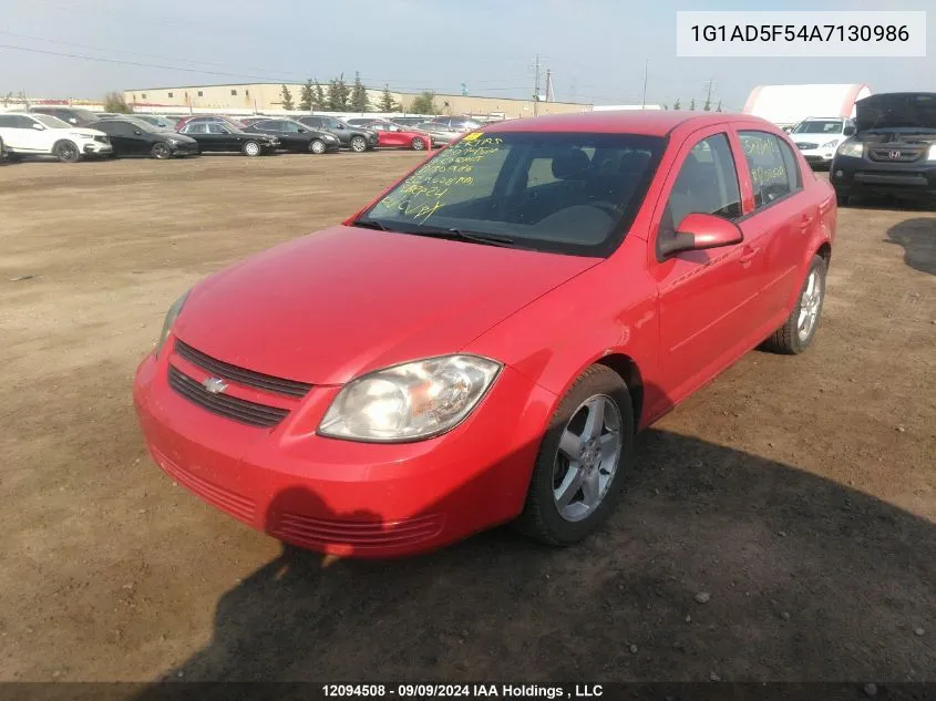 2010 Chevrolet Cobalt VIN: 1G1AD5F54A7130986 Lot: 12094508