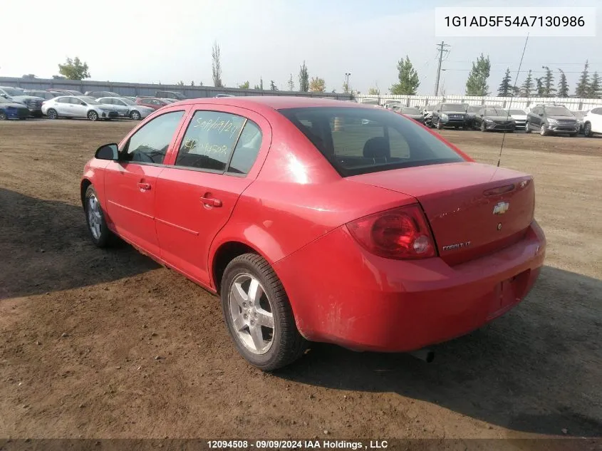 2010 Chevrolet Cobalt VIN: 1G1AD5F54A7130986 Lot: 12094508