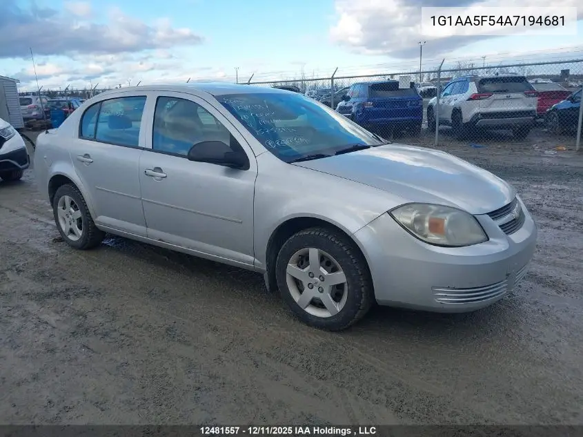 1G1AA5F54A7194681 2010 Chevrolet Cobalt Ls