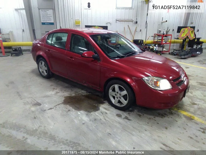 2010 Chevrolet Cobalt Lt VIN: 1G1AD5F52A7119842 Lot: 20171975