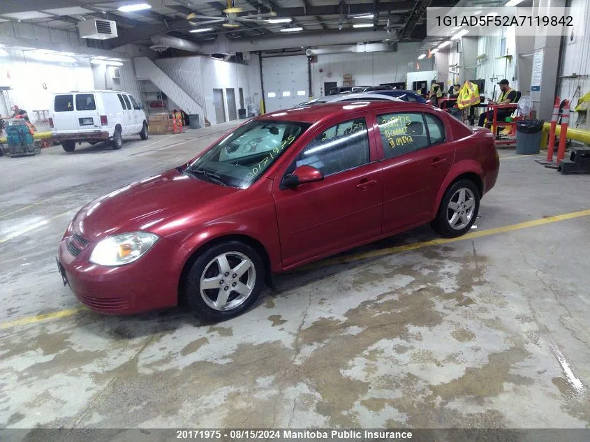 2010 Chevrolet Cobalt Lt VIN: 1G1AD5F52A7119842 Lot: 20171975