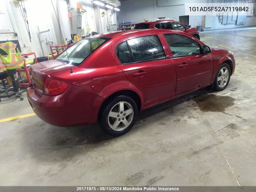 2010 Chevrolet Cobalt Lt VIN: 1G1AD5F52A7119842 Lot: 20171975