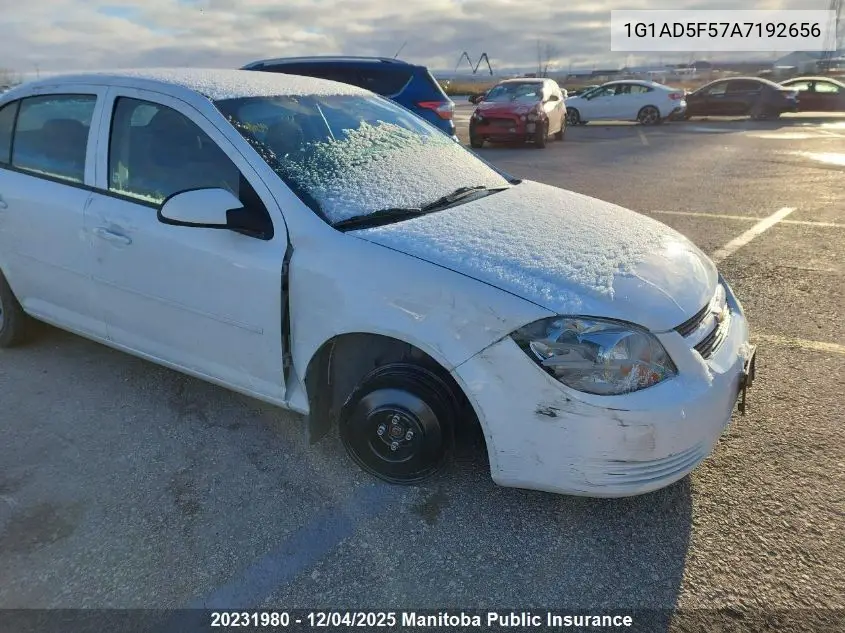 1G1AD5F57A7192656 2010 Chevrolet Cobalt Lt