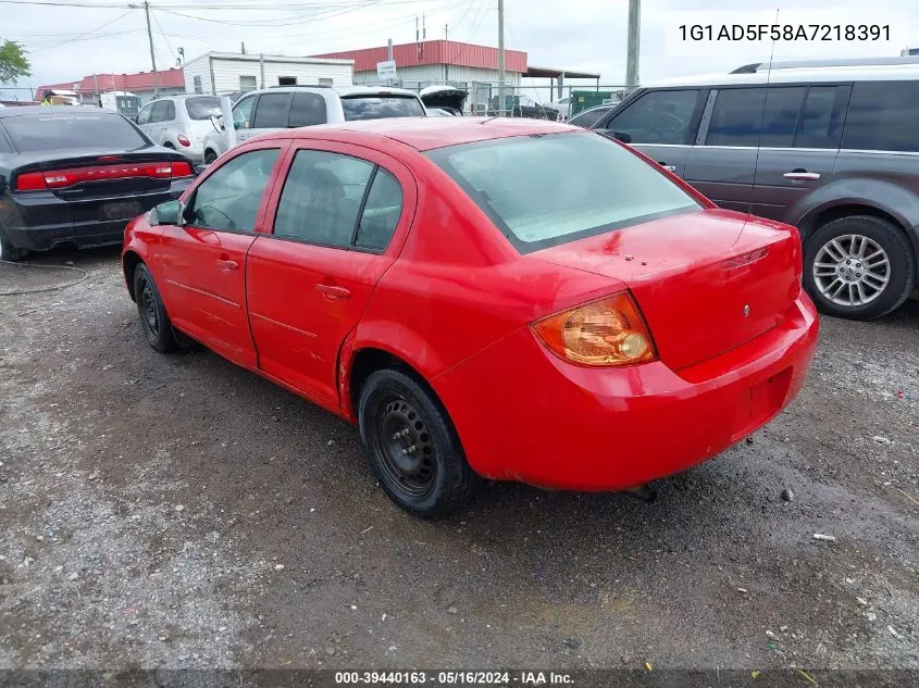 2010 Chevrolet Cobalt Lt VIN: 1G1AD5F58A7218391 Lot: 39440163