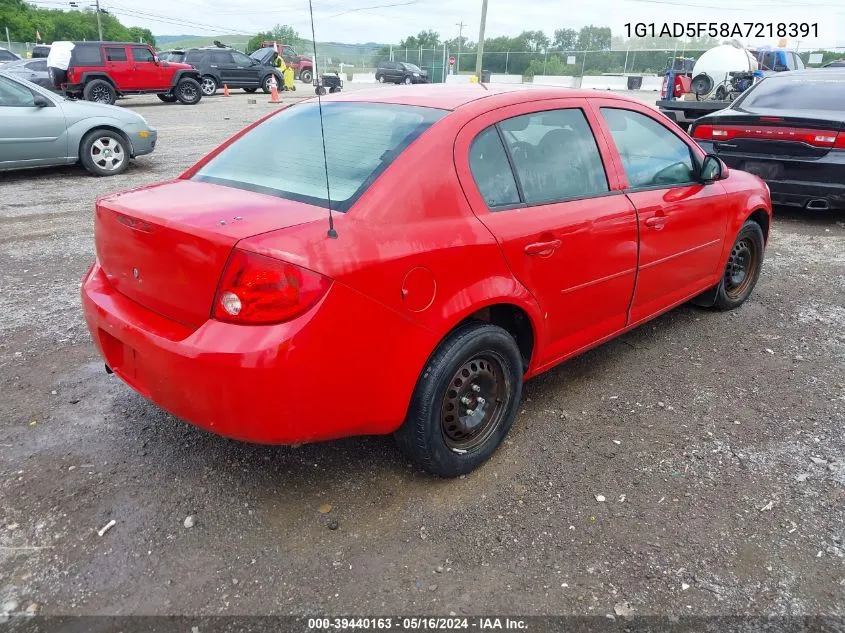 2010 Chevrolet Cobalt Lt VIN: 1G1AD5F58A7218391 Lot: 39440163