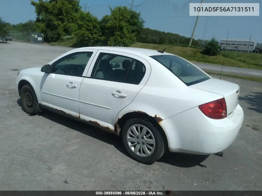 2010 Chevrolet Cobalt Lt VIN: 1G1AD5F56A7131511 Lot: 39593596